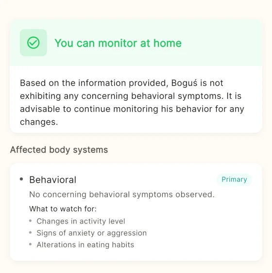 Get advice — app screen